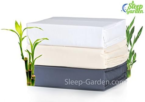 SLEEP GARDEN Bamboo Pillowcases | 320-Thread-Count | 2 King Size Pillowcases | 100% Bamboo | Hotel Quality | Super Soft | Eco-friendly | GMO Free | Hypoallergenic (Gray)
