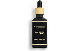 AMOUR SCENTS Baccarat Rouge 540 Hair + Beard Oil - Inspired Grooming Formula for Conditioning, Hydrating, Moisturising, Fresh & Healthy Soft Beard, 100% Alcohol & Vegan Free - Roulette 540 (30ml)