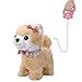 Produktbild Shinehalo Elektronisches Haustier, Gehen Gebell Puppy Hundespielzeug Pet Elektro Plüsch Hund Interaktive Spielzeug mit Fernbedienung Leine, Geschenk Spielzeug für Kinder (Braun)