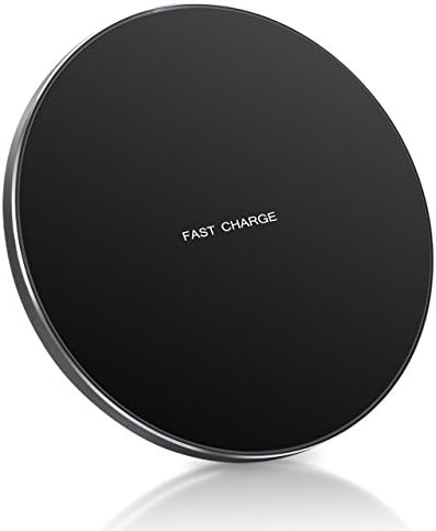 HonkTai Qi Fast Wireless Charger Charging Pad For iPhone X/iPhone 8/iPhone 8 Plus and Samsung Note 8 Galaxy S8 S7 S6/ LG NEXUS 5 (Black)