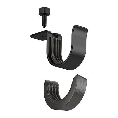 IKEA BETYDLIG Halter für Gardinenstange in schwarz