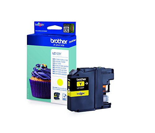 Brother Original Tintenpatrone LC-123Y gelb (für Brother DCP-J132W, -J152W, -J172W, -J552DW, -J752DW, -J4110DW; MFC-J245, -J470DW, -J650DW, -J870DW, -J4410DW, -J4510DW, -J4610DW, -J4710DW, -J6520DW, -J6720DW, -J6920DW) - 2