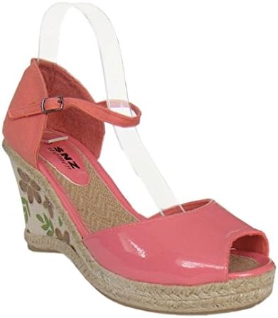 "Catrice" Stylish platform sandals in High Heels Coralrot Red Size: 6.5