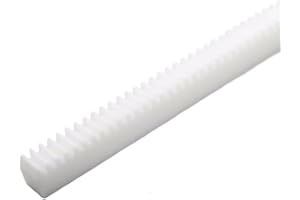 GuidNaurys POM 1-moduls kuggstång i plast, nylon, raka tänder, linjär skena, 10 mm bredd, 15 mm höjd Växellåda