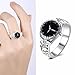 Produktbild Damen Herren Fashion Finger Ring Uhr Mingfa Creative Stahl Analog Quarz Cool Watch Statement Verlobungsring Hochzeit Jahrestag Ring, Legierung, Silber, 6