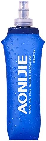 Water Soft Flask IdealHouse Portable Foldable Collapsible Compact Lightweight Reusable BPA Free TPU Drink Bag Bladder for Sport Running Hiking 500ml