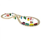 Holzeisenbahn Set 40-teilig inkl. Schienen