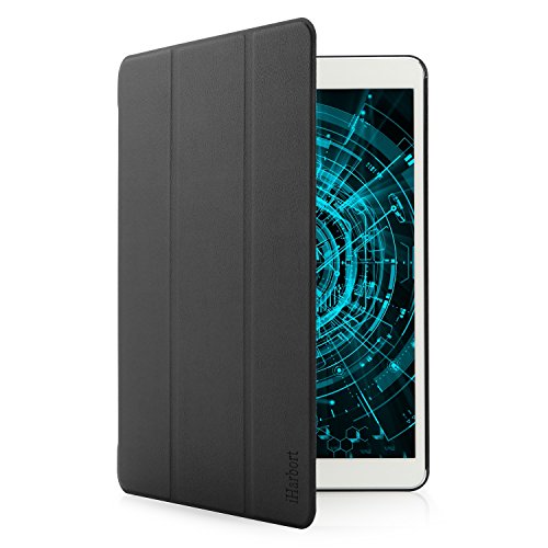 iHarbort® iPad Pro 10.5 2017 Hülle – Premium PU Leder Tasche Hülle Etui Schutzhülle Ständer Smart Cover für iPad Pro 10.5 2017, mit Schlaf / Wach-up-Funktion, Schwarz - 3