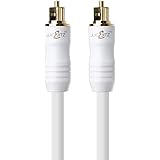 JuicEBitz® 4m Premium White Digital Optical Audio Cable Lead (TOSlink, SPDIF) for DTS: Surround Sound, SKYHD, SKY Q, Virgin T