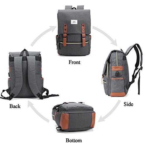 Laptop Rucksack Herren Business Rucks  cke 15 6 Zoll Wasserdicht Anti-Diebstahl USB Notebook Backpack Damen Reisetasche Schultaschen Tezoo f  r Arbeit