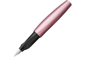 Pelikan Twist Girly Rose, Pluma Estilográfica Ergonómica, para Diestros y Zurdos, para la Escuela y la Oficina, Plumín M de Acero Inoxidable, Cartucho Azul Largo Incluido, Recargable