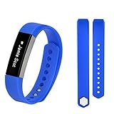 Altsommer für Fitbit Alta HR Smart Watch Qualität Silikon Armband Uhrenband mit Schnellverschluss Erstatzband Replacement Magnet Uhr Band Strap Uhrenarmband für Damen Herren (Blau)