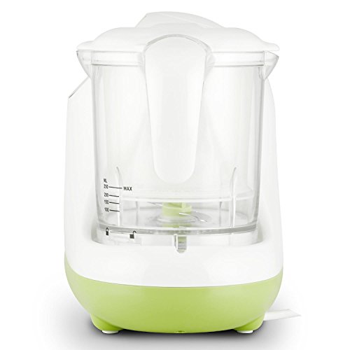 Klarstein Junior Chef Linus 5-in-1 Babynahrungszubereiter Babynahrung Küchen-Mixer Dampfgarer Sterilisator für Milchflaschen Baby-Flaschen-Aufwärmer (Aufwärm- und Auftau-Funktion, Timer, 700 Watt, 2 Geschwindigkeiten, inkl. Dampfgar-Einsätze) - 4