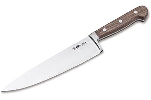 Böker Manufaktur Solingen Manufaktur Heritage 130906 - Cuchillo de chef (madera de nogal y acero inoxidable, longitud de la hoja: 21 cm), color marrón y plateado
