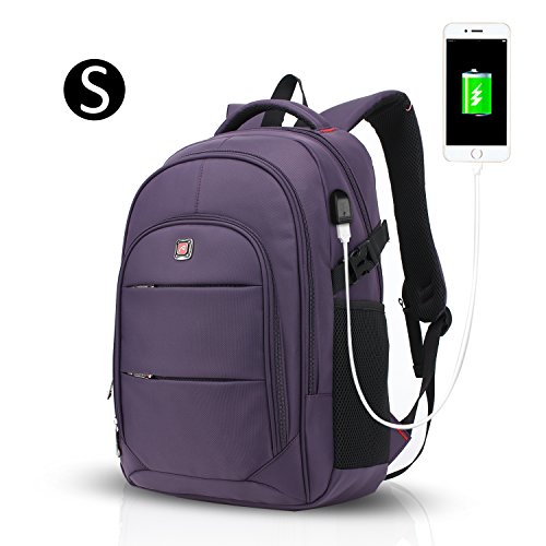 FANDARE Laptop Rucksäcke Geschäft Notebook Geeignet für bis zu 17 Zoll Damen Herren Schulrucksack für die Schule Daypack Wasserabweisend Reisen Outdoor Polyester - 4