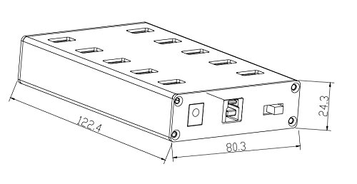 Sipolar A-300 10 Port USB 2.0 HUB für Bitcoin-Miner mit FÜHRTE Anzeige 12V 5A angetrieben - 3