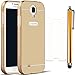 Produktbild Sunnycase für Samsung Galaxy S4 I9500 S IV Smart Metall Case Cover - Beliebt Detachable Luxus Metall Bumper Rahmen Case Aluminium Frame Hybrid Schutz Hülle Tasche Schutzhülle + HD Super Klare Displayschutzfolie + Stylus Stift Touch Pen, Gold (Samsung Galaxy S4 I9500, Gold)