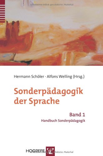 Download Handbuch Sonderpädagogik / Sonderpädagogik der Sprache Download Handbuch Sonderpädagogik / Sonderpädagogik der Sprache