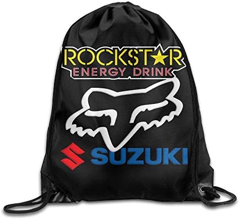 Dhrenvn Drawstring Backpack Sack Bag Rockstar Energy Suzuki Fox Racing Team Home Travel Sport Storage Hiking Running Bags