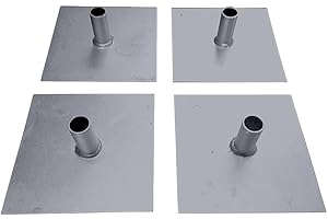 TOPTOWER Scaffold Base Plates - Set of 4 Zinc Plated