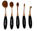 Puna Store Oval Brush Set, Black/Gold, 5 Pieces RS.449.00