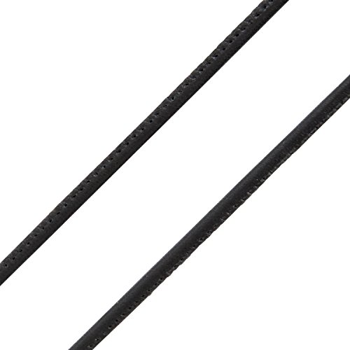 AURORIS – 100cm weiches Nappalederband rund gesäumt 2mm – Farbe wählbar – Variante: schwarz - 2