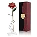 Produktbild Für immer Lange Liebe 24K Goldfolie Trim Rosen-Blume mit Halterung für den Valentinstag und Muttertag & Anniversary & Geburtstag rot Stem