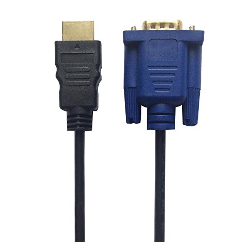 HDMI zu VGA Kabel HDMI Male zu VGA Male D-SUB 15 Pin M/M vergoldet Übertragung für PC Laptop NoteBook Monitore laptop Schwarz 1 Meter MMOBIEL