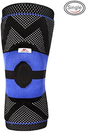 Knee Brace Support MARKTOP Knee Sleeve Silica Gel Spring Compression Knee Brace Support for Arthritis, ACL injury, Meniscus Tear, Sports Exercise - Single M5111 (M)