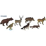 Miniland - Bote con animales del bosque, 8 figuras (25126)