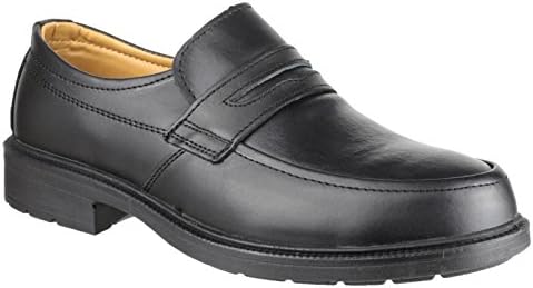 FS46 Mens Slip On Safety Work Shoes Black