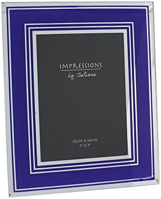 Impressions Mirror Glass Photo Frame Purple 5" x 7"