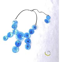 Collana di plastica riciclata con catenina di argento indiano