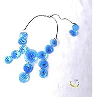 Collana di plastica riciclata con catenina di argento indiano