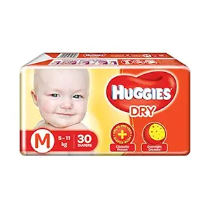 Huggies New Dry Diapers, Medium (Pack of 30)