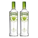  Smirnoff No. 21 Vodka Triple Destilled Flavour Green Apple, 2er, Wodka, Grüner Apfel, Alkohol, Alkoholgetränk, Flasche, 37.5%, 700 ml, 714157