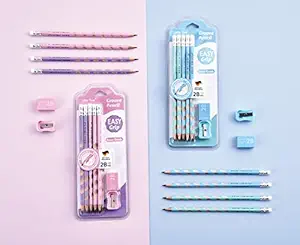 FunBlast Pencil Set for Kids - Pencil Set for Kids for School, Pencil for Girls, Graphite Groove Pencils Set, Pencil Set with Eraser Sharpener, Birthday Return Gift, Stationary Set, Pencil for Drawing, Kids Pencil Set for Gift