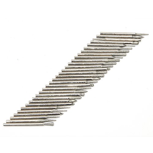 Fortag 30 tlg Diamanten- Schleifset Diamantschleifern Diamant Fräser Schleifstift Diamantfräser-Set Glasbohrersatz Diamantschleifer Fräser-Set Diamant-Schleifer Multifunktionswerkze für Dremel Proxxon Drill-Stich und Drehwerkzeug - 5