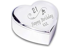Chris Bag Of Goodies 21st 21 Twentyfirst Happy Birthday Hearts Heart Shaped Trinket Box Keepsake Gifts Ideas For Her Ladies