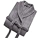 Produktbild AXIANQI Paar Bademäntel Herbst Und Winter Flanell Mode Multi-Color Verdickung Lange Revers Pyjamas A (Farbe : Gray, größe : L)