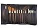 SBC Professional Make Up Brushes Set 12 Piece Essential Professional Cosmetics Makeup Brush Kits in Deluxe Soft Wallet Travel Pouch SBC126