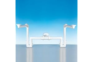 LIRA SIPHON ESPACE SALLE DE BAIN POUR LAVABO DOUBLE 1"-1¼" SORTIE Ø32-40 BLANC