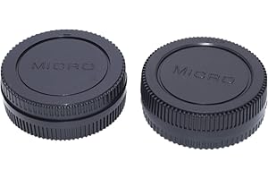 BEIZMEI 2pcs Lentille Arrière Cap+2 pièces Bouchon Corps Compatible avec Micro 4/3 Caméras DSLR et M4/3 Objectifs montés (Micro Quatre Troisième objectif, MFT) Convient pour Olympus E-PL5(2 Set)