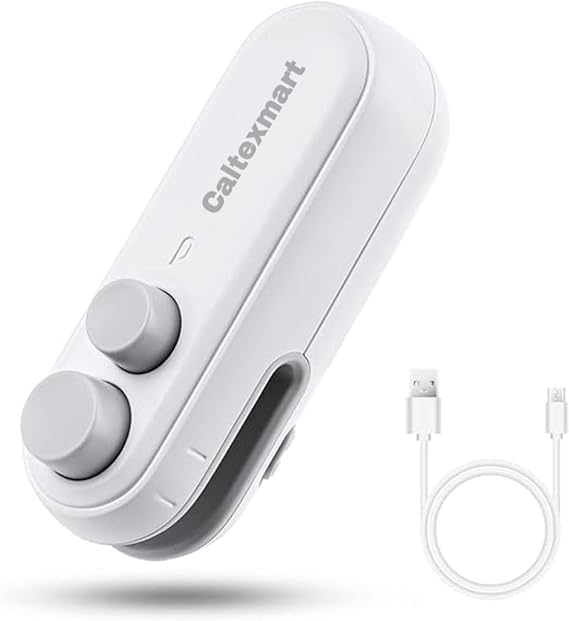 Mini Sealing Machine Review: USB Rechargeable Handheld Packet Sealer for Fresh Storage – Caltexmart 2 in 1 Magnetic Bag Sealer