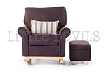 Hush Hush Sessel mit Stand- und Schaukelfunktion, ideal zum Relaxen auch in der Schwangerschaft, braunes Polster Der ideale Stuhl für während der Schwangerschaft oder zum Entspannen im Wintergarten - 2