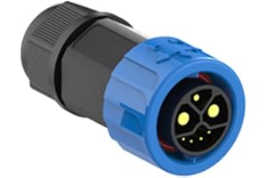 OCEANLEND Connecteur de stockage d'énergie, M23 IP67 étanche mâle femelle 2 + 1 Plus 5 connecteurs de batterie, prise de chargeur de moto (tête mâle)