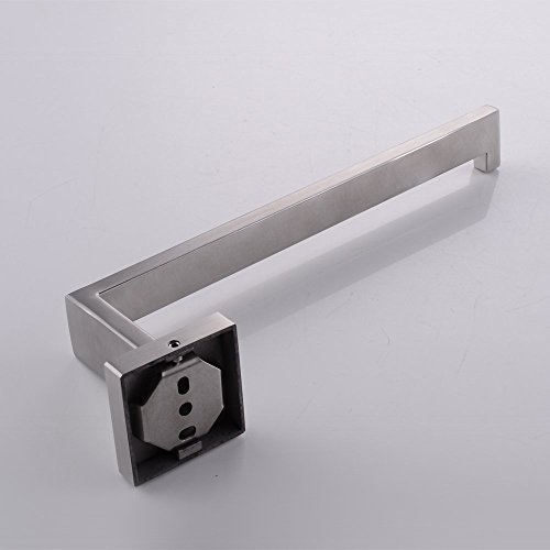 Weare Home Bohren Wandmontag Wandhalterung Silbern hochwertig 304 Edelstahl Gebürstet Handtuchhalter Handtuchring Modern Einfach Design Stil für Badezimmer Dusche - 6