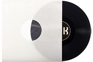 BEATS & MORE LP Deluxe Lot de 50 pochettes intérieures doublées antistatiques pour LP/12" Blanc 90 g/m²