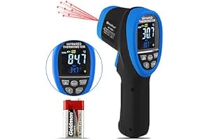 H HOLDPEAK HoldPeak Infrared Thermometer Laser -50℃~1800℃(-58℉~3272℉), Non Contact IR Thermometer High Temp Gun with D:S=50:1, Max/Min/Avg and Temp Alarm LCD Backlight Oven/Industry