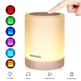 Kainuoa® LED Tischleuchte mit Wireless Bluetooth Lautsprecher Touch Lampe Nachtlicht Dimmbare Bunte Nachtischlampe Dekoleuchte in Farbwechsel für Kinderzimmer Schlafzimmer